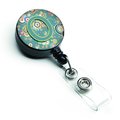 Teachers Aid Letter O Circle Circle Teal Initial Alphabet Retractable Badge Reel TE225560